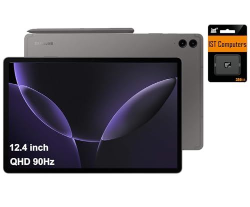 Samsung Galaxy Tab S9 FE+ Plus Android Tablet (12.4" Touchscreen, 8GB RAM, 384GB Storage, 18-Hr Long Battery Life, S Pen, 1 Front Camera + 2 Rear Cameras, Lightweight Durable Design), SM-X610, Gray