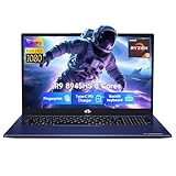 NIMO 17.3 Gaming-Laptop Ryzen 9 8945HS (Beat i9-13900H, Up to 5.2GHz) 64GB RAM, 1TB SSD, Radeon 780M, PD 100W Type-C AI-Enhanced for Copilot VR Ready, Backlit Keyboard, Fingerprint, 75W Battery