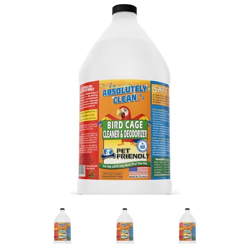 Absolutely Clean Amazing Bird Cage Cleaner and Deodorizer, Safely & Easily Removes Bird Messes Quickly and Easily