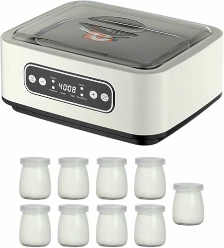VYUJHNBG Yogurt Maker with 9 Cups, Household Small Kitchen Appliances, DIY Ice Cream Pudding Maker Automatic Yogurt Machine