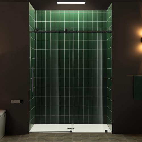 Woodbridge Frameless Single Sliding Shower Doors in Polished Chrome Finish