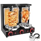 YYUIXUNLI 3 Burners Shawarma Grill Machine Propane Vertical Rotisserie 30 lbs Capacity, Doner Kebab Gyro Machine for Kitchen Restaurant, 110V