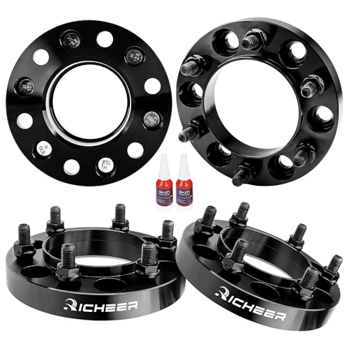 Richeer 6x5.5 Wheel Spacer for 1995-2024 Tacoma, 1989-2024 4Runner,6x139.7mm Hubcentric Wheel Spacers with 12x1.5 Studs & 106mm for Tundra FJ Cruiser Sequoia GX470 GX460