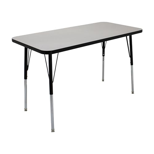 FDP Rectangle Activity School and Office Table, Standard Legs with Swivel Glides