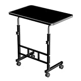 WONDWILD Multi-Purpose Laptop Table, Study Table| Bed Table| Adjustable Height, Portable for Office, Work Form Home | DIY Table, Easy to Assemble, Engineered (Black ADJ)