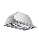 JOCO 30 Inch Range Hood Insert, 900 CFM Stainless Steel Built-In Kitchen Vent Hood, Convertible for Ducted or Ductless Installation, 4-Speed Knob Control, Model B02-30K