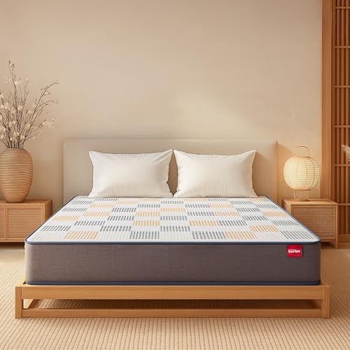 Kurl-On Dual Mattress | Dual Comfort | Soft & Firm Support | Dual Reversible Mattress | High Resilience (HR) Foam | Double Size Bed Mattress | 72x47x4 | 10 Yrs Warranty