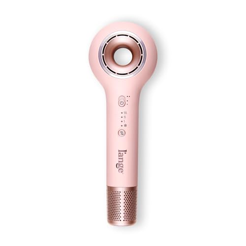 L’Ange Hair Axia HaloRing Ionic Hair Dryer | High Speed Professional Blow Dryer for Smooth, Frizz-Free Styles | Lightweight Brushless Motor with Concentrator & Wall Mount | 4 Heat Settings | Blush