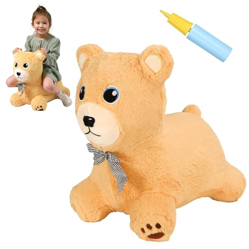 INPANY Brown Plush Bouncy Bull