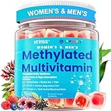 Methylated Multivitamin for Women & Men Gummies w/ Omega-3, Calcium, D3 K2, Methylfolate & B12, TMG, Daily Vitamin A, C, E, B Complex, Magnesium, CoQ10, Probiotic for Overall Health- Vegan, Sugar Free