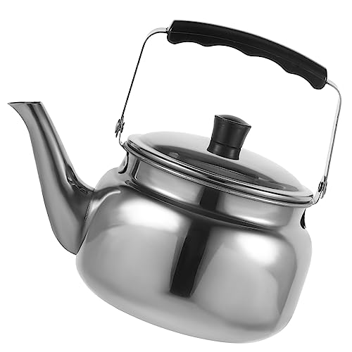 Stainless Steel Whistling Stovetop Kettle for Tea and Hot Water, Large and Small Sizes, Anti-Scald Handle, Home Kitchen Appliance (Silver 17X11X10.5CM)