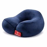 Trajectory Travel Neck Pillow for Travelling and Sleeping in Airplane Flight, Cab, Car, Train, Bus for Men and Women Blue (As seen on Shark Tank)