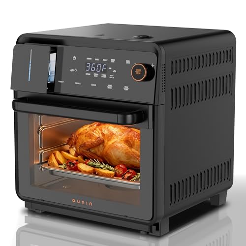 OUNIN Air Fryer Toaster Oven Combo – 11-in-1 Countertop Convection Steam Oven with Air Fryer, Steam, Dual Cook, Bake, Roast, Dehydrate, 90–430°F, Self-Cleaning, 16qt Capacity