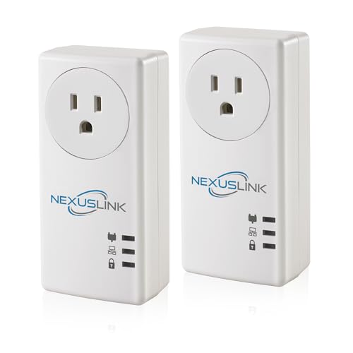 G.hn Powerline Ethernet Adapter Kit – 1.2 & 2.0 Mbps, Gigabit Port - Stable Ethernet Over Power for Gaming & Streaming, Home Network Expander, Wall Plug