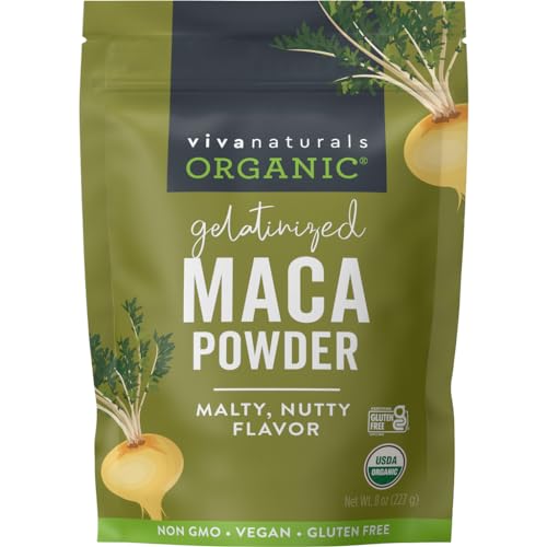 Viva Naturals Organic Maca Powder - Gelatinized Maca Powder