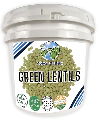 CLEAR CREEK Green Lentils | Project Non-GMO Verified | Vegan | Non-Irradiated (Will Sprout) | Kosher | Vegan