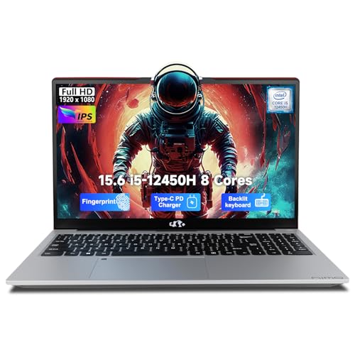NIMO 15.6" FHD lPS-Business-Laptop, 8 Cores Intel i5-12450H 64GB RAM 2TB SSD (Beat i7-11800H, Up to 4.4 GHz) Student Computer with 100W Type-C Fingerprint Backlit Keyboard WiFi-6 Numpad Win 11