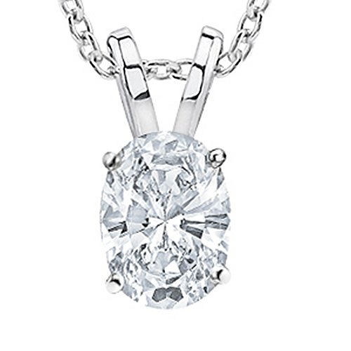 8 Carat 14K White Gold IGI Certified LAB-GROWN Marquise Cut 4 Prong Diamond Pendant Necklace + 16" 14K Gold Chain Value Collection [E-F Color, VS1-VS2 Clarity]