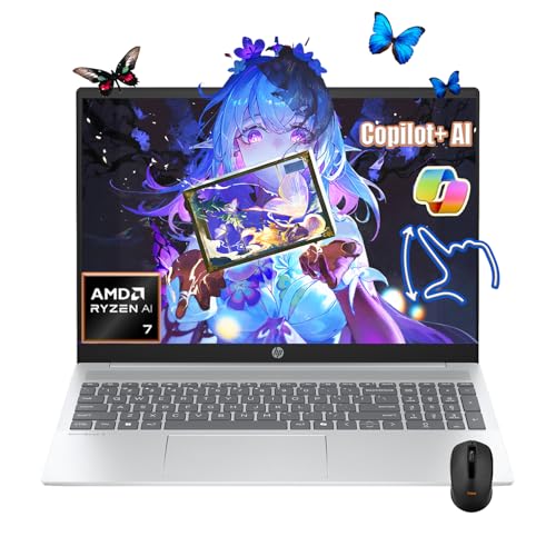 HP 2025 Business AI Laptop | 16" 2K(1920 x 1200) Touchscreen | AMD Ryzen AI 7 350 | 32GB RAM, 1TB SSD | Backlit Keyboard | Copilot | FHD Webcam | Windows 11 | Computadora Portátil | W/Mouse