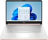 HP 14 Thin Portable Student Laptop 2025, 14" HD, Intel N150, 4GB RAM, 256GB Storage (128GB UFS + 128GB microSD), 1 Year Office 365 1TB Cloud, Wi-Fi 6, HDMI, Docking Station, Webcam, Windows 11, Gold