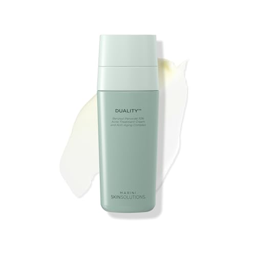 Marini SkinSolutions Duality - Benzoyl Peroxide 10% Acne Treatment Cream & Anti-Aging Retinol - Reduce the Appearance of Acne, Blemishes, Fine Lines, Wrinkles - Cruelty Free - Made in the USA - 1 oz