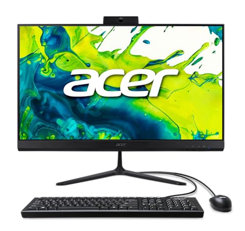 acer Aspire C27 AIO Desktop | 27" Full HD IPS 120Hz Display | AMD Ryzen 5 7430U Hexa-Core Processor | AMD Radeon Graphics | 16 GB DDR4 | 512GB PCIe SSD | Wi-Fi 6E | USB Keyboard & Mouse | C27-2G-UR18