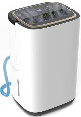 Large Basement Dehumidifiers with Hose for Large Rooms - Smart Humidity Control with Compressor- Dehu/Dry/Air Mode, LED Display, Timer, Child Lock