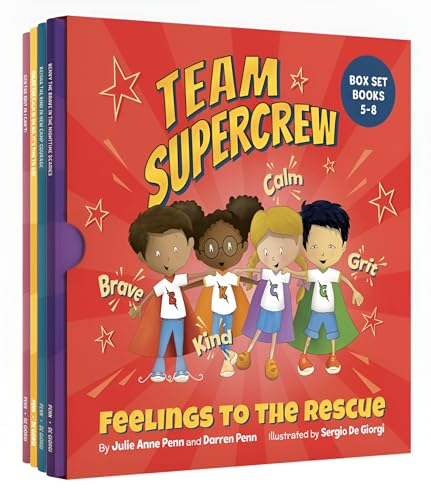 Team Supercrew - Feelings to the Rescue - 4 Book Box Set (books 5–8): Social Emotional Learning for Kids Ages 2–8 | CBT-Inspired Stories to Overcome Fears, Build Resilience, and Manage Big Feelings