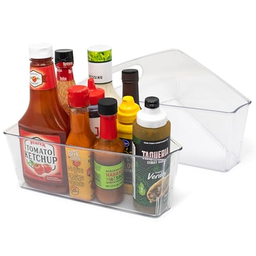 Kitchen Spaces Lazy Susan Organizer, Fridge or Cabinet Turntable Shelf Storage for Kitchen and Pantry Items, Great for Spices or Condiments, Clear and Sturdy with Full Spin