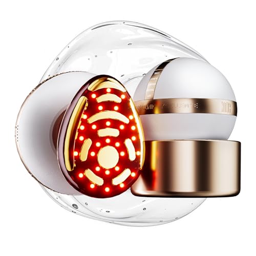 INIA SPHERA Upgraded 8-in-1 Microcurrent Facial Device for Face & Neck – Red Light, Thermal & Cooling Beauty Tool, 5 Custom Modes, At-Home Skin Stimulation & Glow Care Skincare Tool