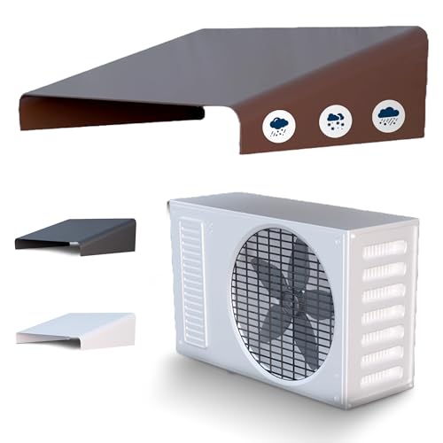 airdeko Snow Shield Air Conditioner Cover for Outside Units to Protect from Snow, Ice & Falling Debris – Heavy-Duty Aluminum Mini Split AC Unit Cover for Outdoors – Rustproof, Modern Design (Bronze)