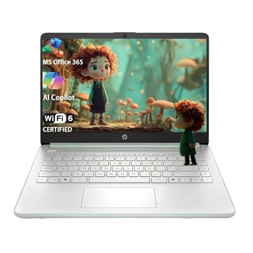 HP Stream 14 Student Business Laptop, Microsoft Office 365, Copilot AI, 1TB Cloud Storage, Intel N150 Processor(Quad-core), 4GB RAM, 128GB UFS, Willow Green, Windows 11 Home, with 5ave Kit