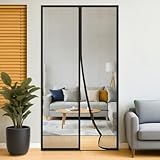 Divayanshi Pro Mosquito Net for Door 100x210 cm | Magnetic Fly Mesh Curtain | Fiberglass Polyester Insect Screen | Auto Closing Hands-Free Mosquito Net with Self Adhesive Hook Tape – Black