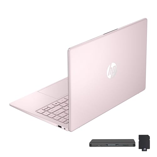 HP Stream 14" HD Laptop, Intel Processor N150, 16GB RAM, 416GB Storage (128GB UFS+288GB Docking Station Set), Intel Graphics, 1 Year Office 365, Copilot, Wi-Fi, HD Camera, Windows 11, Pink