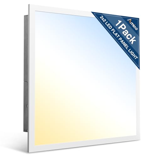 Amico LED Flat Panel Lighting Fixture Dimmable 3CCT Selectable Color