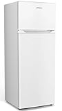 Upstreman 7.7 Cu Ft White Large Capacity Refrigerator with Freezer, Energy Efficient Compact Refrigerator, Adjustable Thermostat & Reversible Door for Apartment, Dorm, Office, Kitchen，White (BD-75)