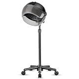 Hooded Hair Dryer, Standing Hair Dryer on Wheels, Sit Under Dryer with 3 Temperature Settings, for Salon, Spa or at Home Use Black
