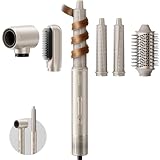 O.H.B 5 in 1 Hot Air Hair Styler, 110,000 RPM High Speed Hair Dryer Brush, Ionic Air Styler Wrap with Fast Drying, No Heat Damage Air Multi Styler for Volumize, Curl, Straighten for Travel, Gold