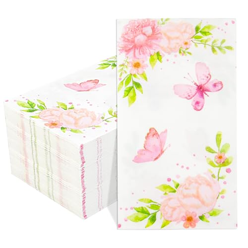WDF 100 Pack Christmas Napkins Paper - 3ply Disposable Napkins-15.8 x 13 Inches Premium Quality Elegant Disposable Dinner Napkins For Christmas