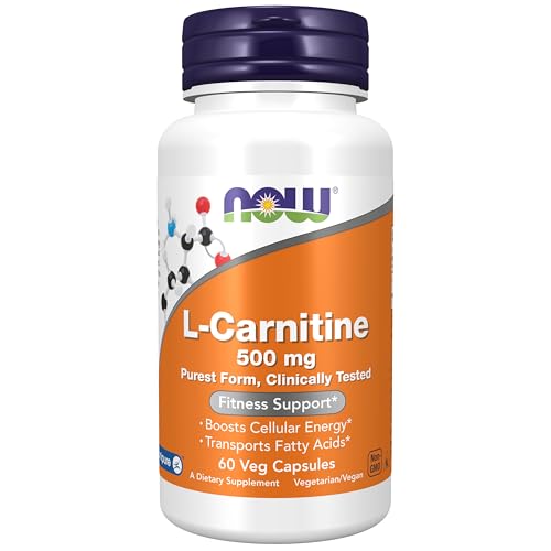 Now Supplements, L-Carnitine 500mg, Purest Form, Amino Acid, Fitness Support*