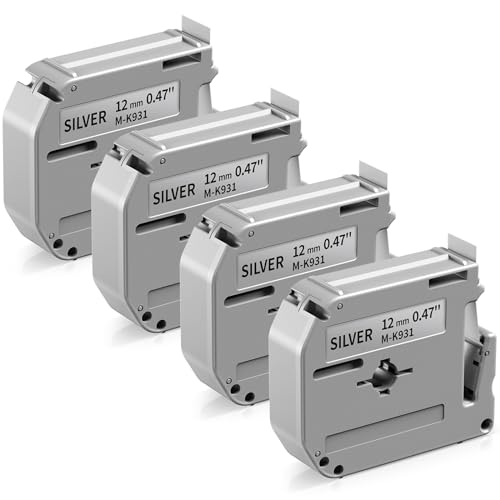 Anycolor Replacement for Brother M Tape Label Maker Refills, Work with Brother Ptouch PT-M95 PT-70BM PT-65 PT-90 PT-45
