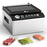 TIITSS Chamber Vacuum Sealer, 230W Powerful Vacuum Packing Machine with 6.8QT/6.4L Large Chamber and 12-inch Seal Bar for Meats, Soups, Sauces and Liquids, Ideal for Home and Commercial Use