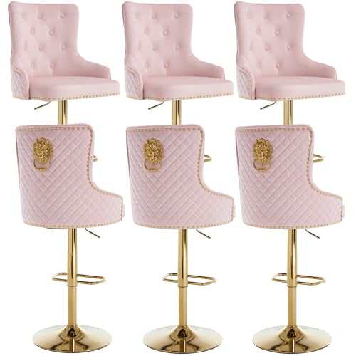 Chummaven Velvet Bar Stools - 1035