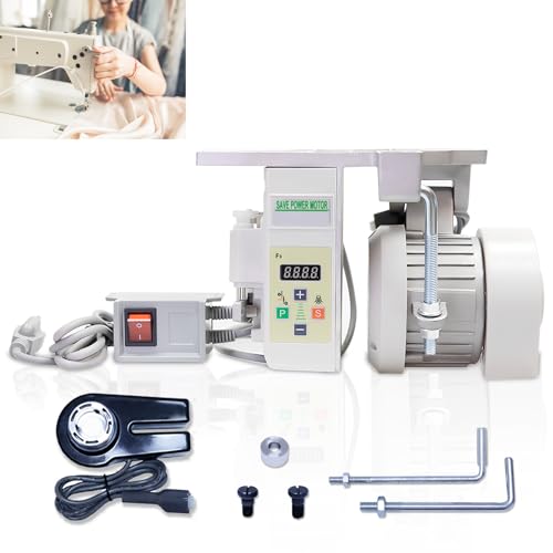 Industrial Sewing Machine Servo Motor with Needle Positioner and Synchronizer, Sewing Machine Servo Motor, AC110V 750W 1HP, 200-6000 RPM, Run CW and CCW, Energy-Saving Mute, with Instruction Manual