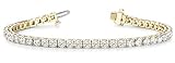 Houston Diamond District 3 to 22 Carat Mined Natural Diamond Tennis Bracelet 4 Prong Value Plus Collection 14K Yellow Gold 6.5 Inches 22 Carat