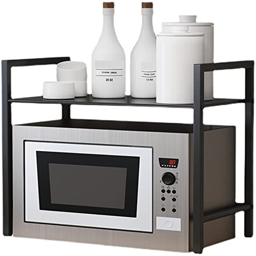 Desktop Bracket, Stovetop Seasoning Oven Rice Cooker Small Appliance Storage Rack Metal Black,Iron Plate Black