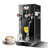 12L Commercial Milk Frother, Automatic Steam Milk Steamer with LED Display, High Pressure Milk Foam Machine, Hot Water & Heating for Latte Cappuccino Coffee Milk Tea Foam Hotel 110V