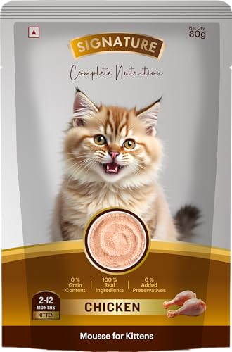 Grain Zero Kitten Cat Wet Mousse 80g | Chicken | Rich in Protein | Promotes Hydration & Easy to Digest | Grain Free | No Artificial Flavours | Packed with Essential Vitamins & Antioxidants