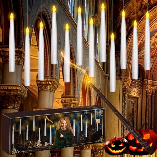 Halloween Decor Floating Candles with Wand