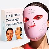 VogueNow LED Light Therapy Mask - FDA-Cleared Device for Wrinkles & Acne - Red Light Therapy for Face with Chin & Lip Coverage - Red, Blue & Near Infrared Facial Skincare Device with 280 LEDs
